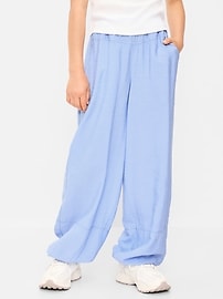 Image number 1 showing, High-Waisted Crinkled Harem Pants for Girls