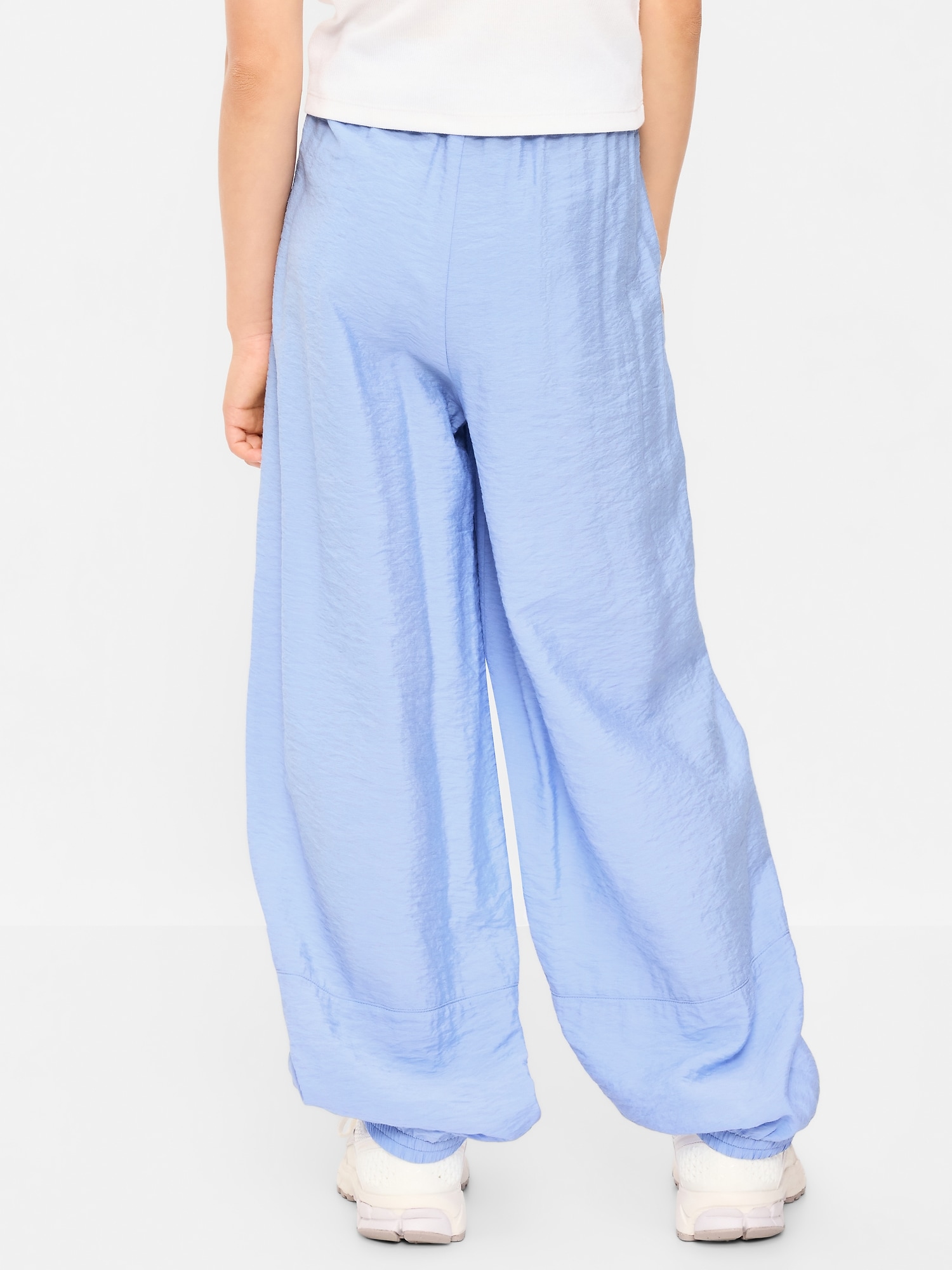 High-Waisted Crinkled Harem Pants for Girls