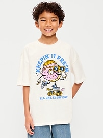 Image number 1 showing, Oversized Short-Sleeve Graphic T-Shirt for Boys