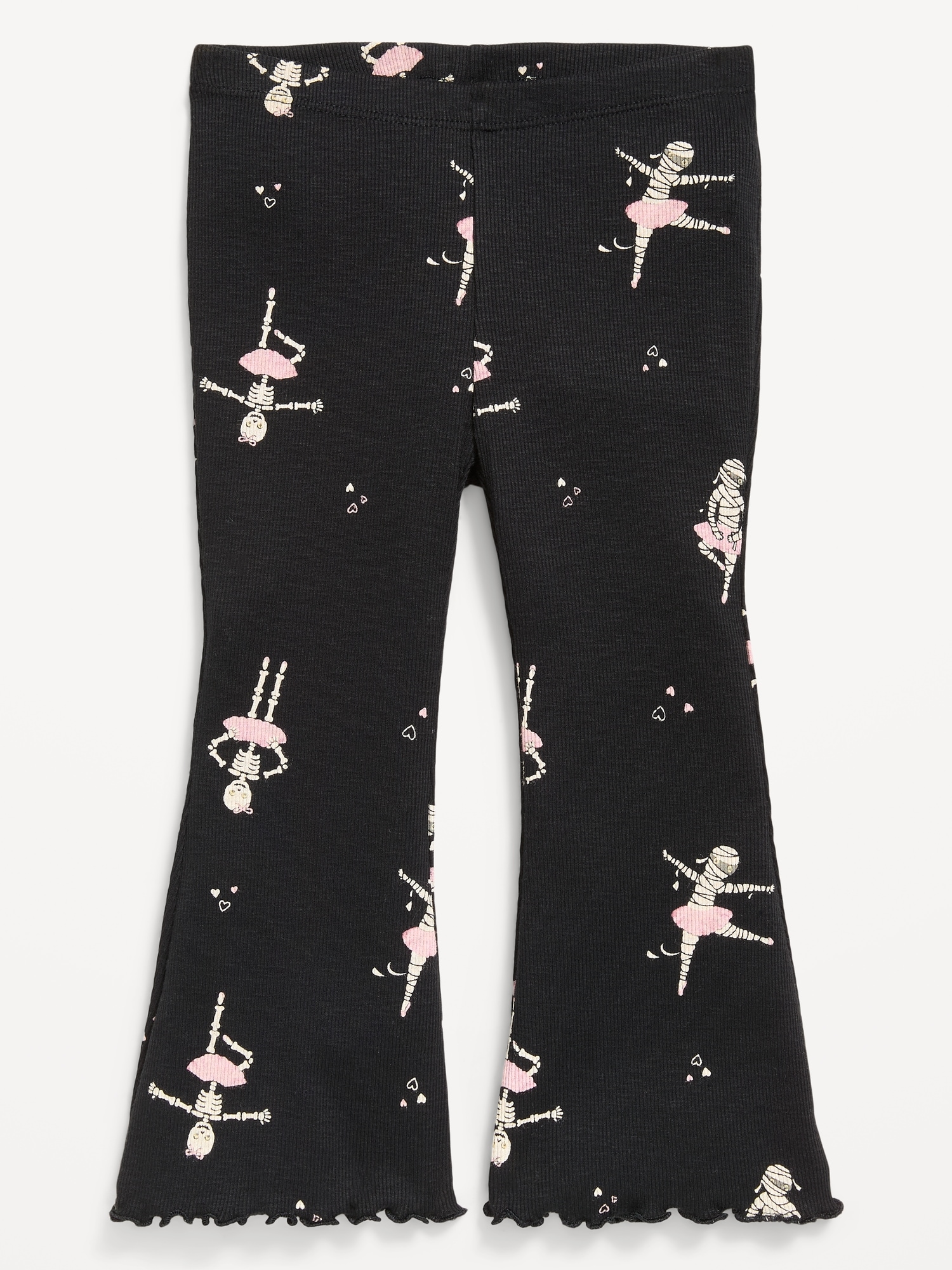 Ribbed Flared Leggings for Toddler Girls