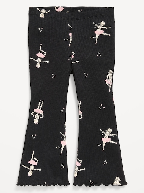 Ribbed Flared Leggings for Toddler Girls