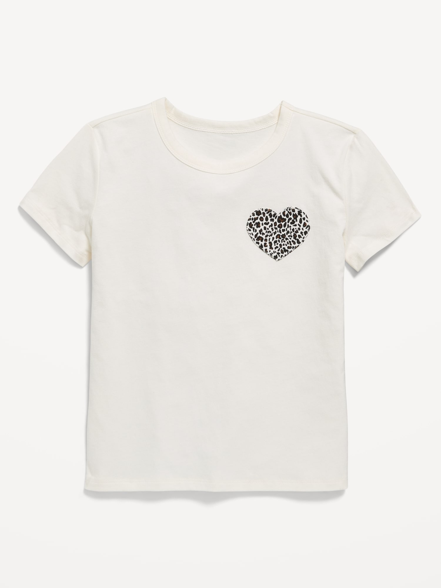 Softest Short-Sleeve Heart-Pocket T-Shirt for Girls
