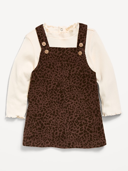 Image number 1 showing, Sleeveless Corduroy Dress and Long-Sleeve Top Set for Baby