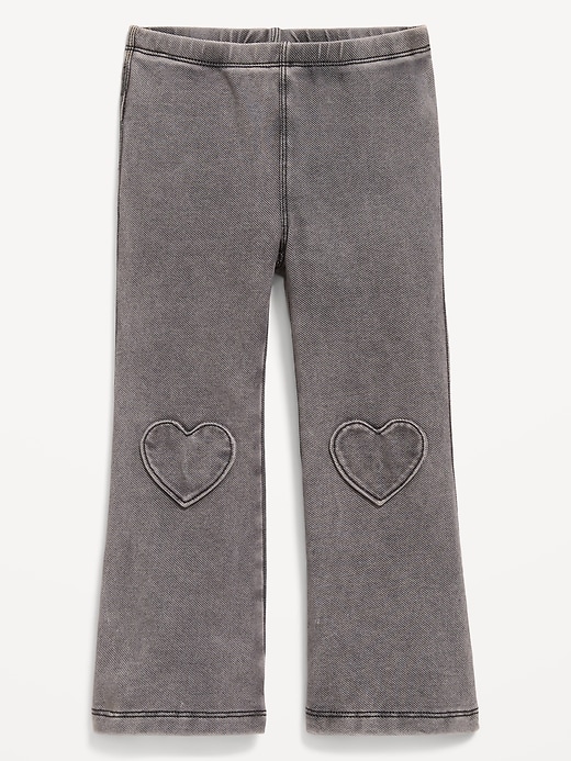 Image number 1 showing, Faux-Denim Flared Leggings for Toddler Girls