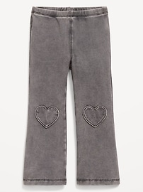 Image number 1 showing, Faux-Denim Flared Leggings for Toddler Girls