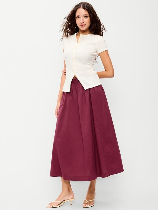 Image number 1 showing, Poplin Mini Skirt