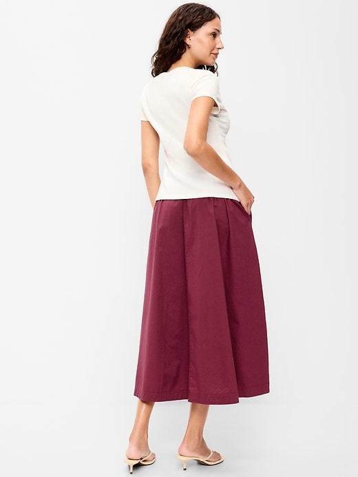 Image number 3 showing, Poplin Mini Skirt