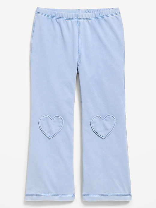 Image number 3 showing, Faux-Denim Flared Leggings for Toddler Girls
