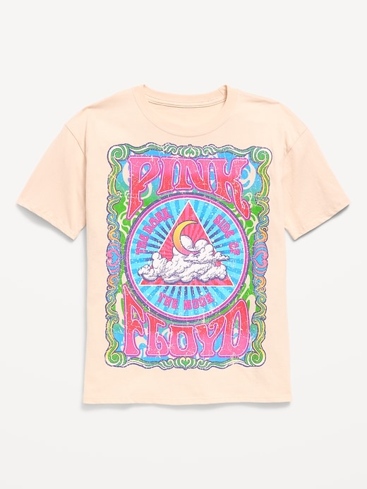 Image number 1 showing, Pink Floyd™ Oversized Graphic T-Shirt for Girls