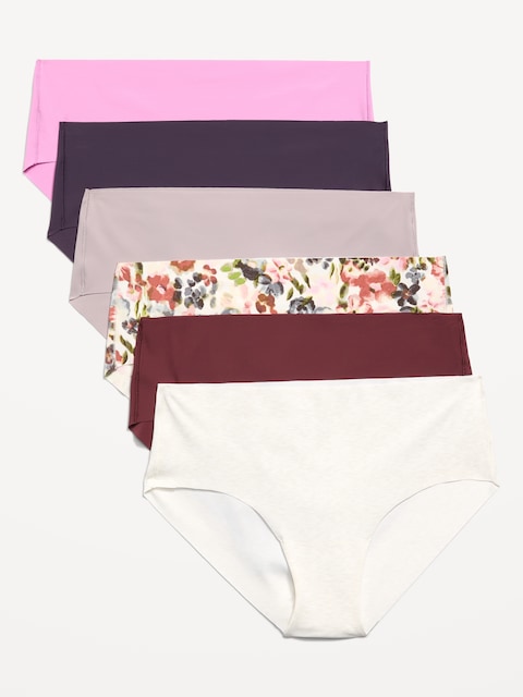 Low-Rise No-Show Hipster Underwear 6-Pack