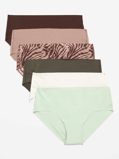 Low-Rise No-Show Hipster Underwear 6-Pack
