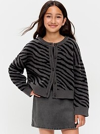 Image number 1 showing, Cozy Button-Front Cardigan Sweater for Girls