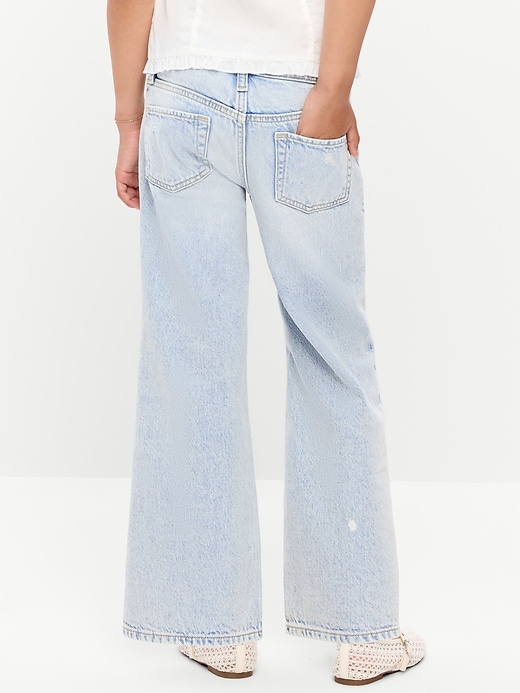 Image number 2 showing, High-Waisted Ripped Baggy Wide-Leg Jeans for Girls