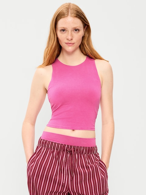 Light Support PowerChill High-Neck Racerback Sports Bra