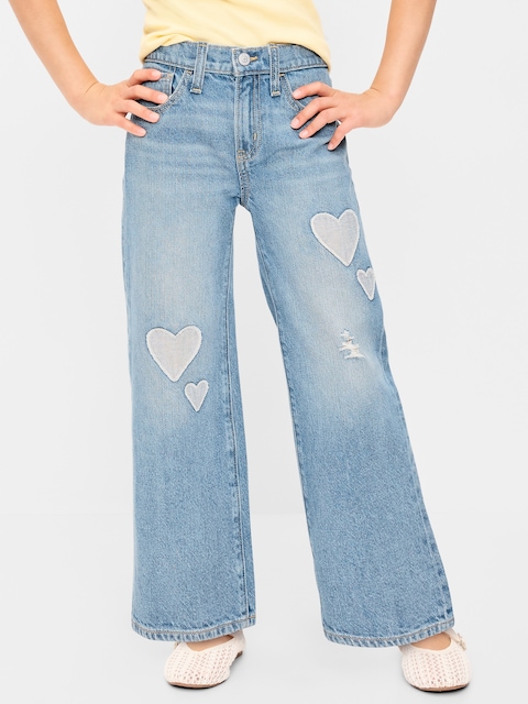 High-Waisted Baggy Wide-Leg Jeans for Girls