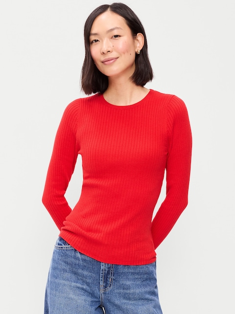 SoSoft Lite Crew-Neck Long-Sleeve Ribbed Top