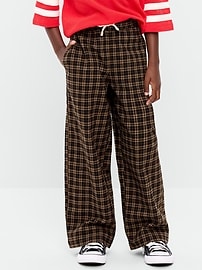 Image number 1 showing, Pull-On Baggy Plaid Flannel Pants for Boys