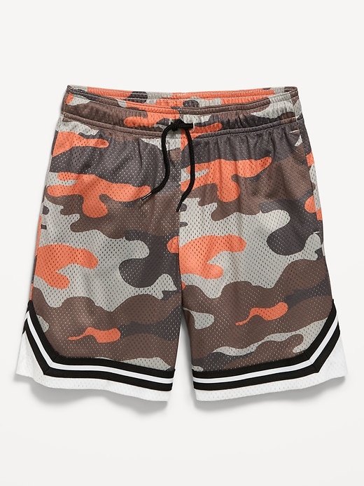 Image number 1 showing, Knee Length Mesh Basketball Shorts for Boys