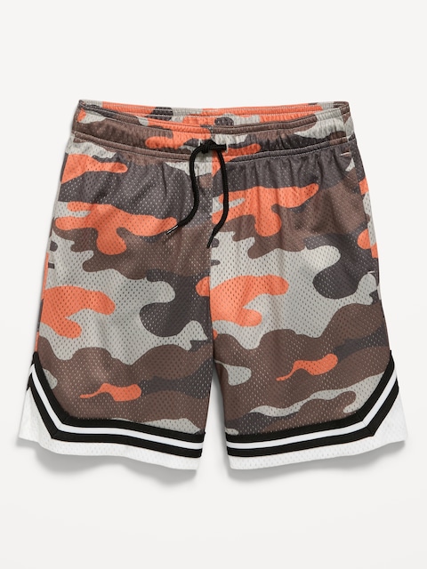 Knee Length Mesh Basketball Shorts for Boys