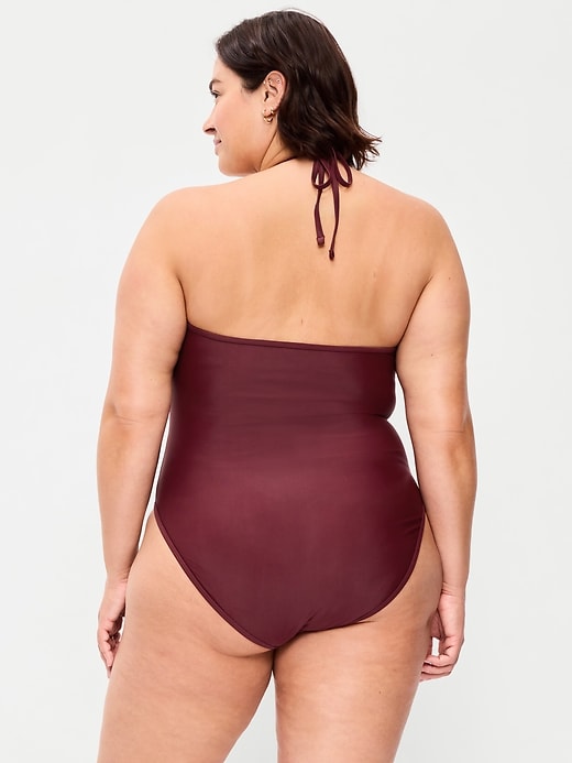 Image number 8 showing, V-Neck Halter Swimsuit