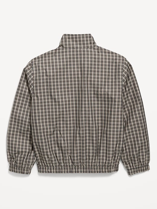 Image number 2 showing, Water-Resistant Plaid Full-Zip Windbreaker for Boys