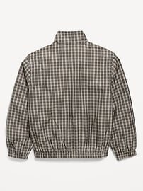 Image number 2 showing, Water-Resistant Plaid Full-Zip Windbreaker for Boys