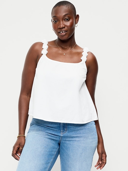 Rosette-Strap Tank Top | Old Navy