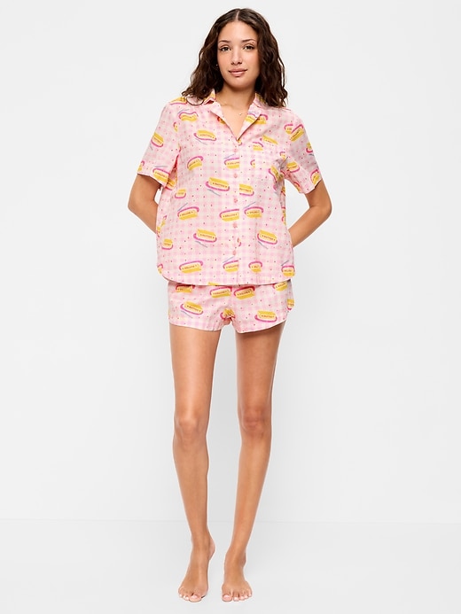 Image number 1 showing, Poplin Pajama Short Set