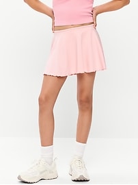 Image number 1 showing, High-Waisted StudioSmooth Ruffled Skort for Girls