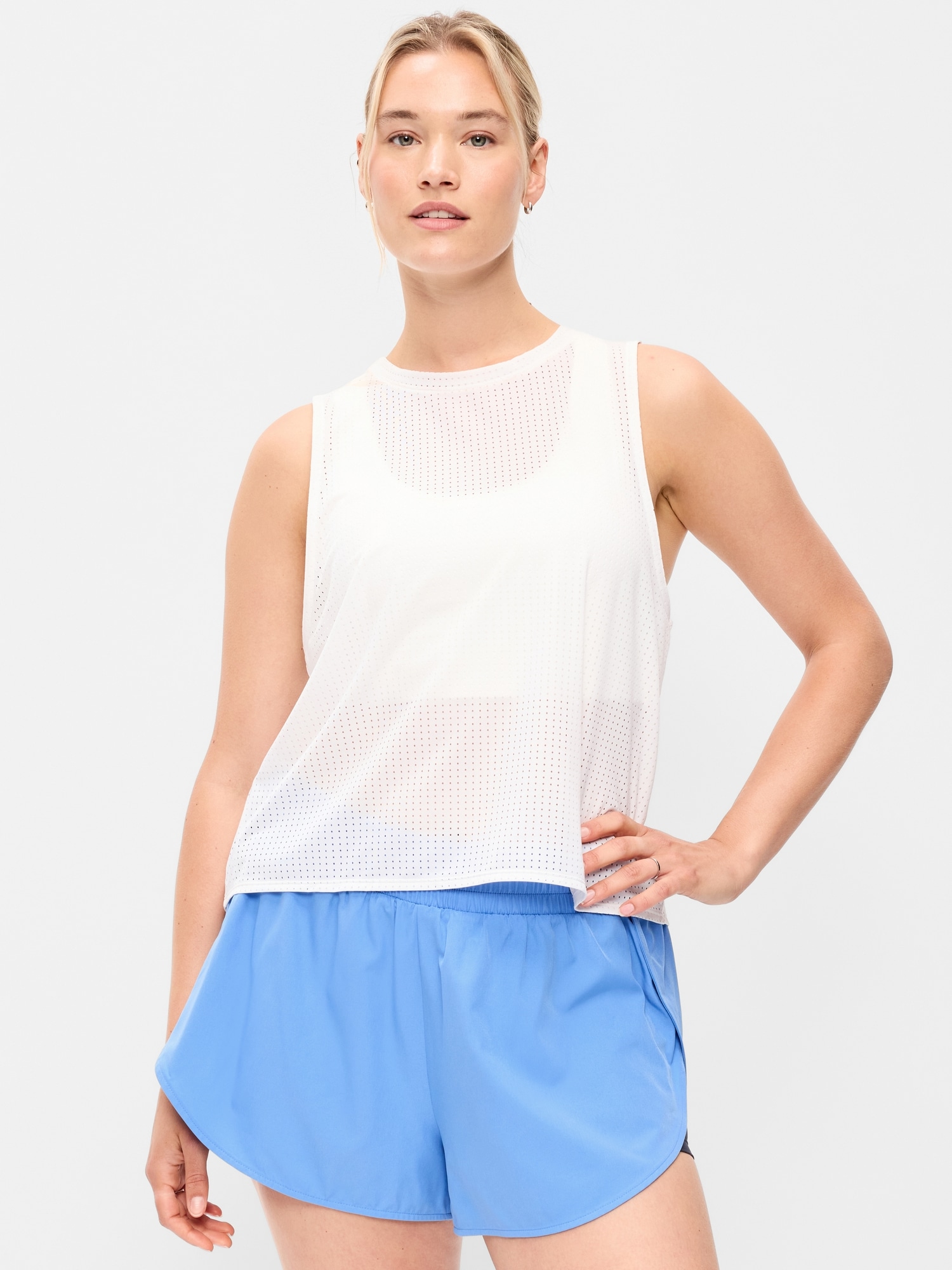 Mesh Muscle Tank Top