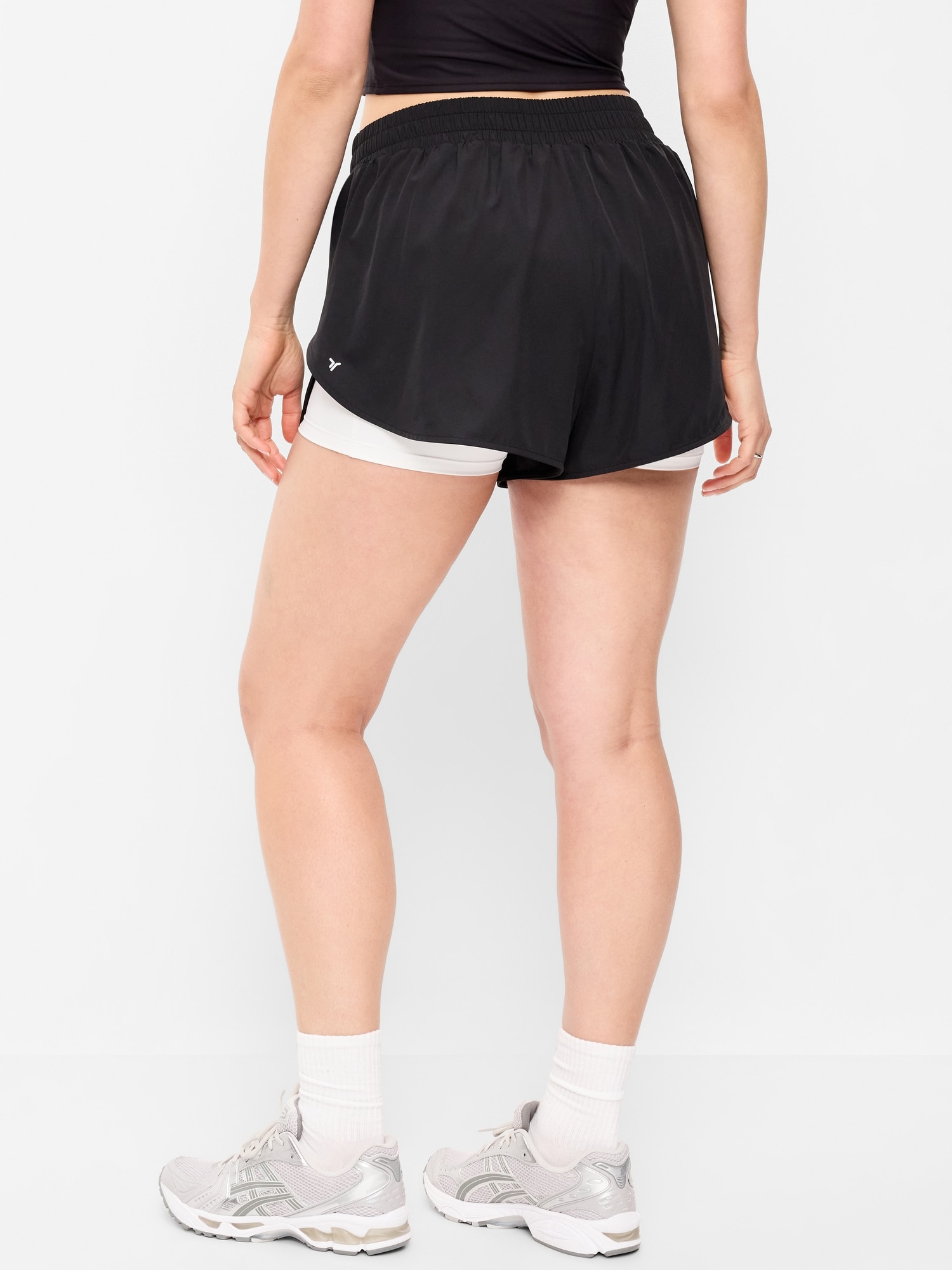 High-Waisted StretchTech 2-In-1 Run Shorts