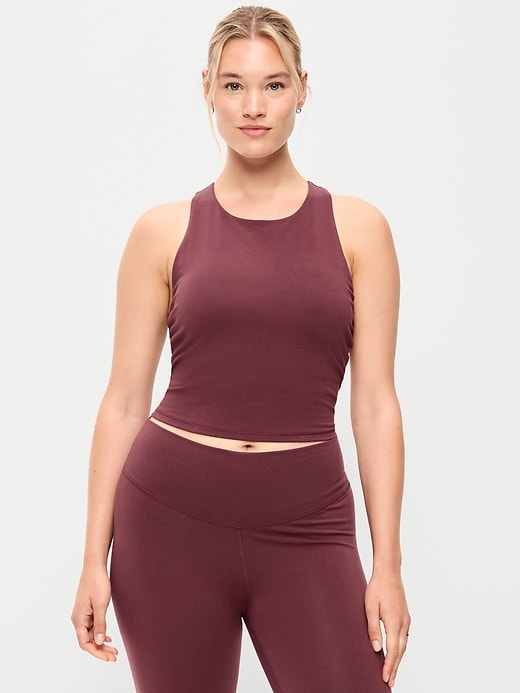 Image number 5 showing, Medium Support PowerSoft High-Neck Racerback Sports Bra