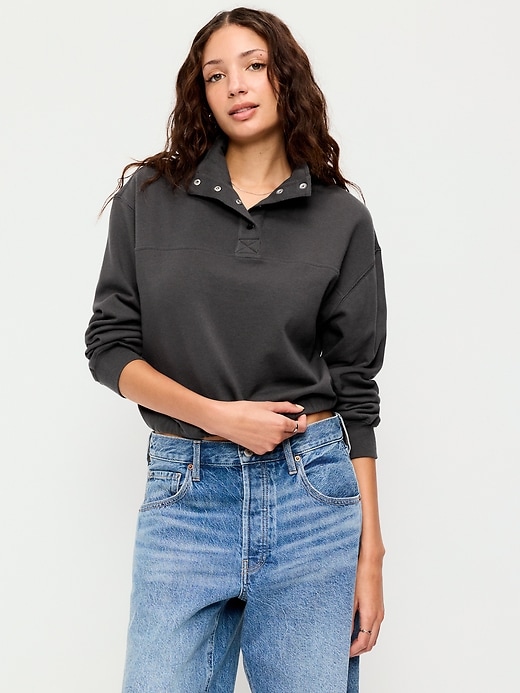 Image number 1 showing, SoComfy Funnel-Neck Sweatshirt