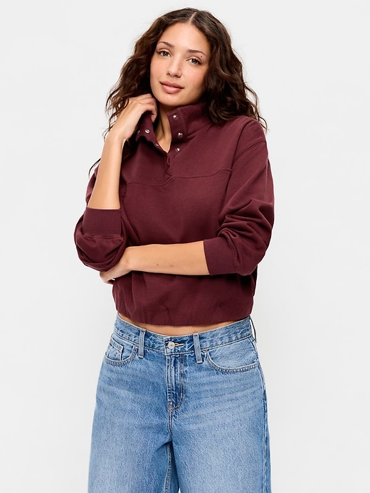 Image number 1 showing, SoComfy Funnel-Neck Sweatshirt