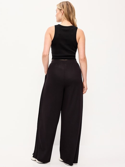 Image number 5 showing, High-Waisted Bounce Lite Drapey Wide-Leg Sweatpants