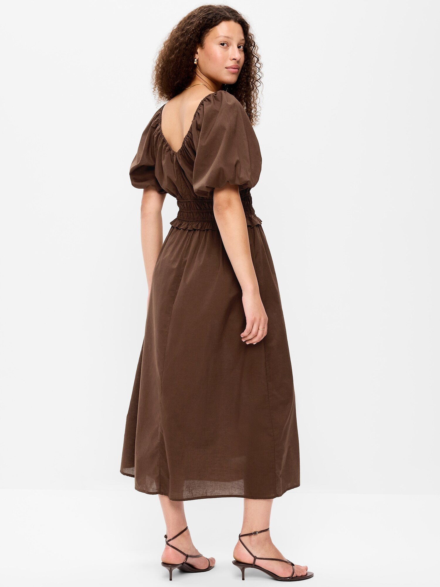 Женское платье Old Navy Fit & Flare Prairie Midi, цвет: Earthen — фото 2