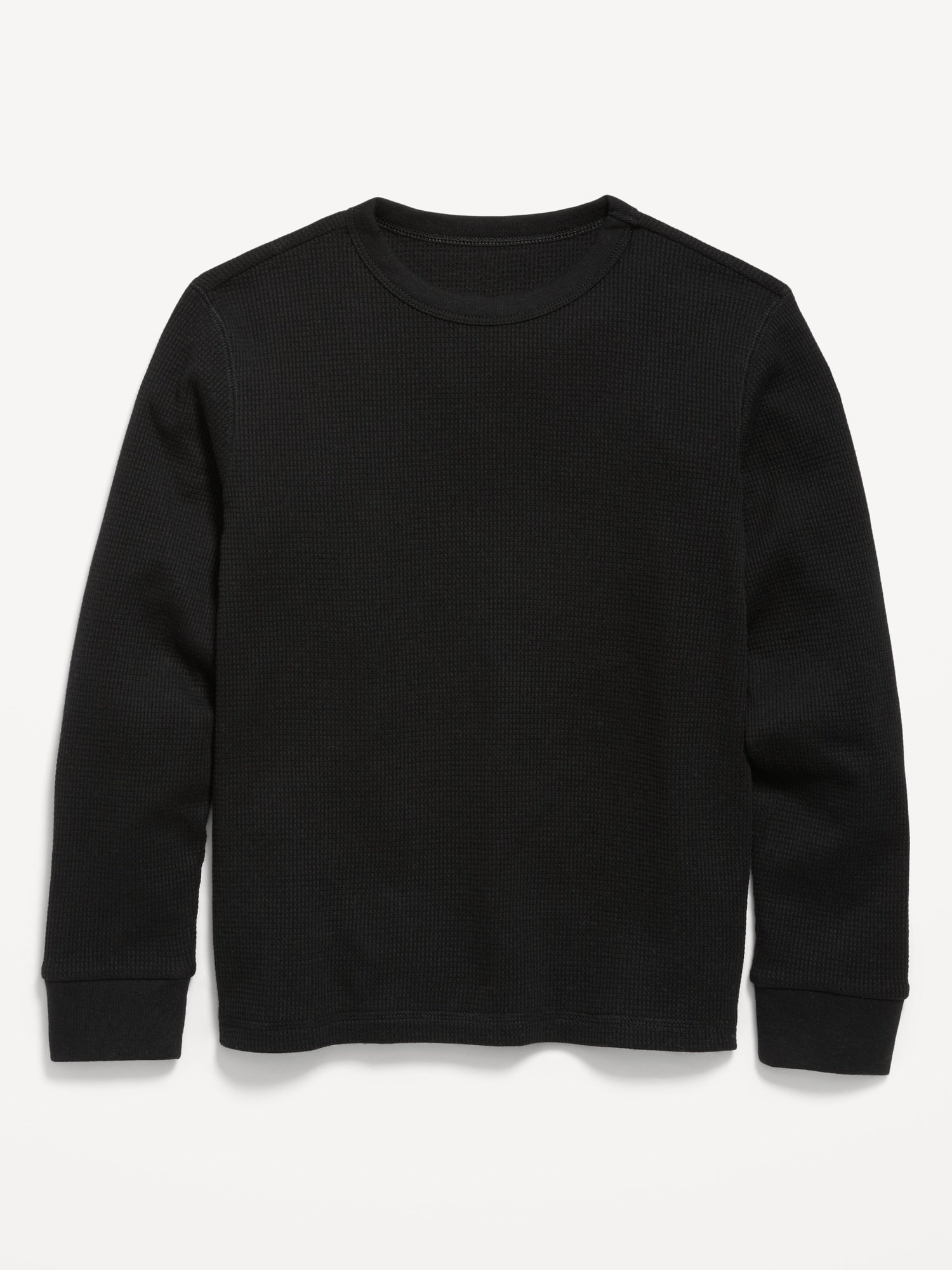 Long-Sleeve Waffle-Knit T-Shirt for Boys