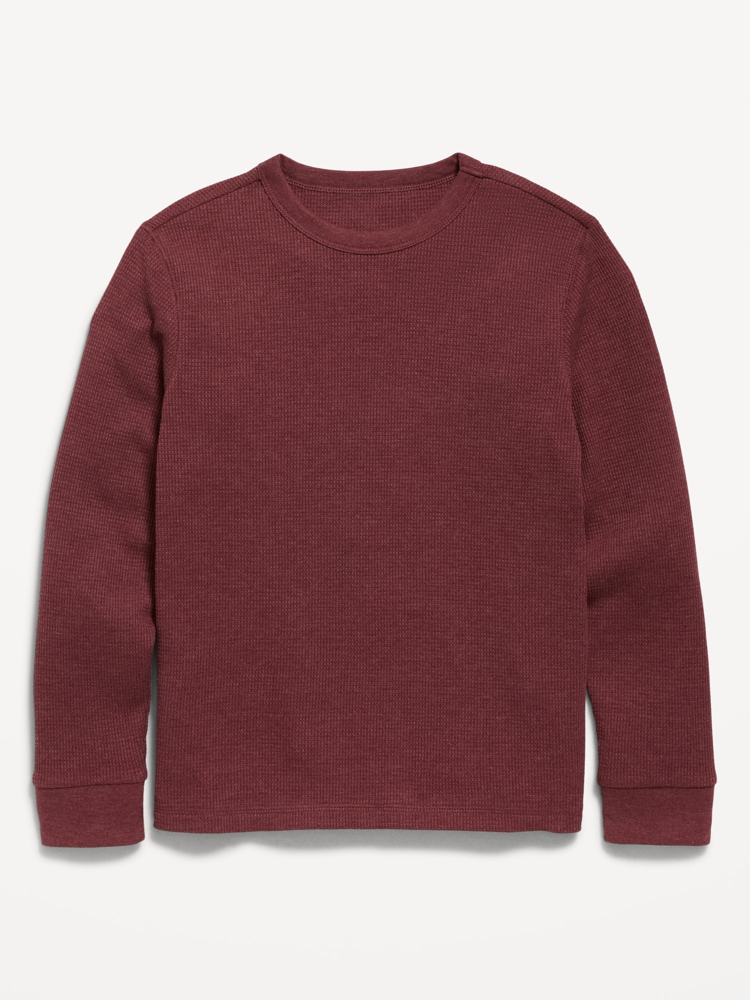 Long-Sleeve Waffle-Knit T-Shirt for Boys