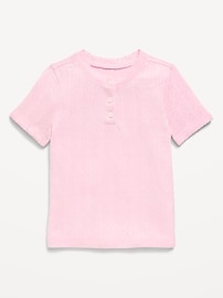 Image number 1 showing, Cozy Short-Sleeve Pointelle-Knit Top for Toddler Girls