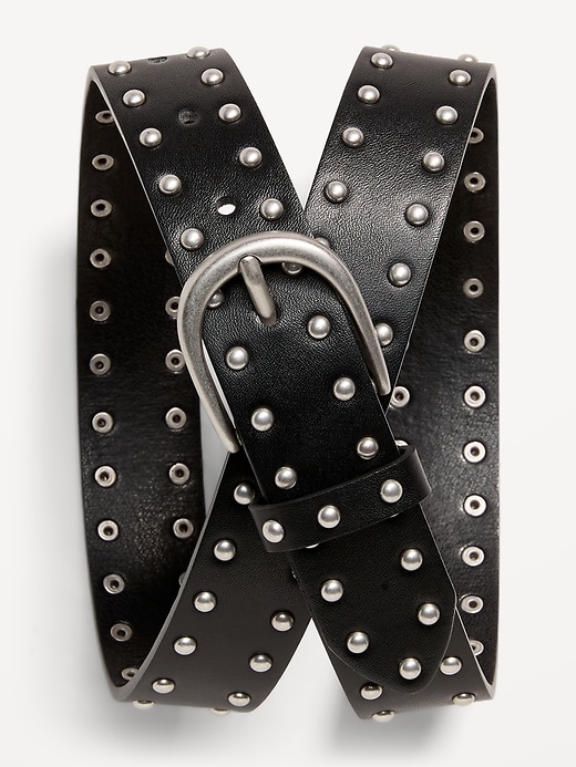 Image number 1 showing, Studded Faux-Leather Belt for Girls