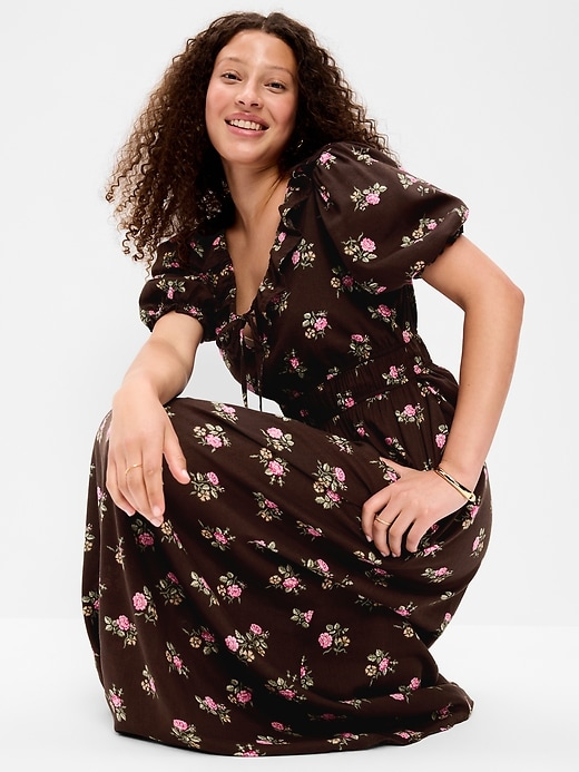 Image number 3 showing, Ruffle-Collar Boho Maxi Dress