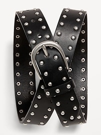 Image number 1 showing, Studded Faux-Leather Belt for Girls