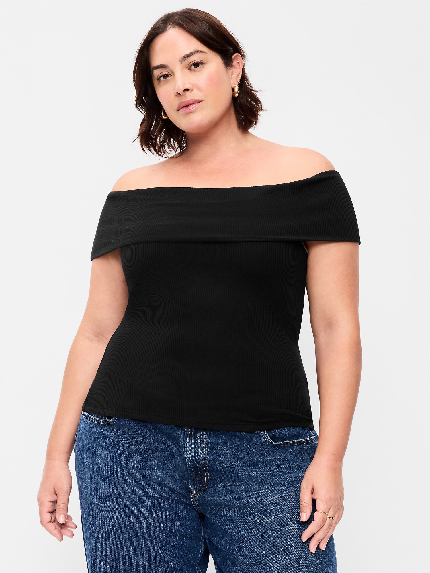 Off-The-Shoulder Fitted Top