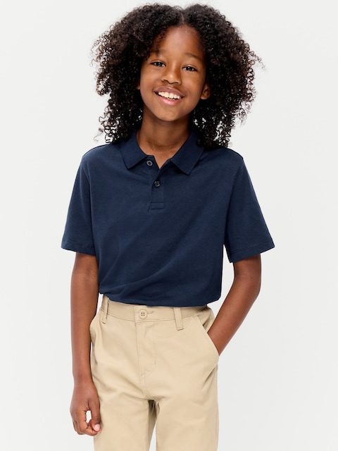 School Uniform Jersey Polo Shirt for Boys