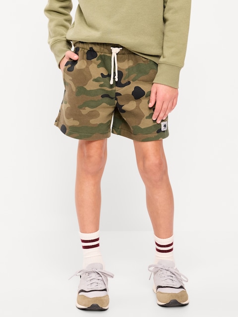 Above Knee Logo-Graphic Fleece Jogger Shorts for Boys