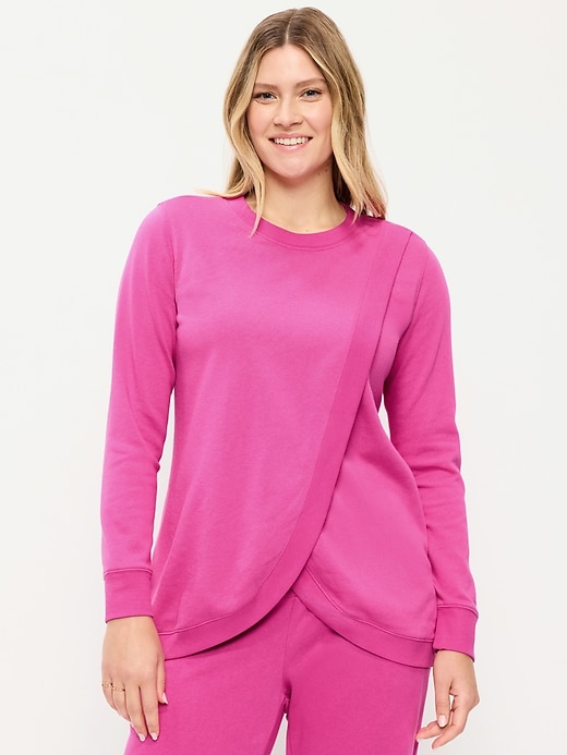 Image number 1 showing, Maternity Cross-Front Nursing Tunic