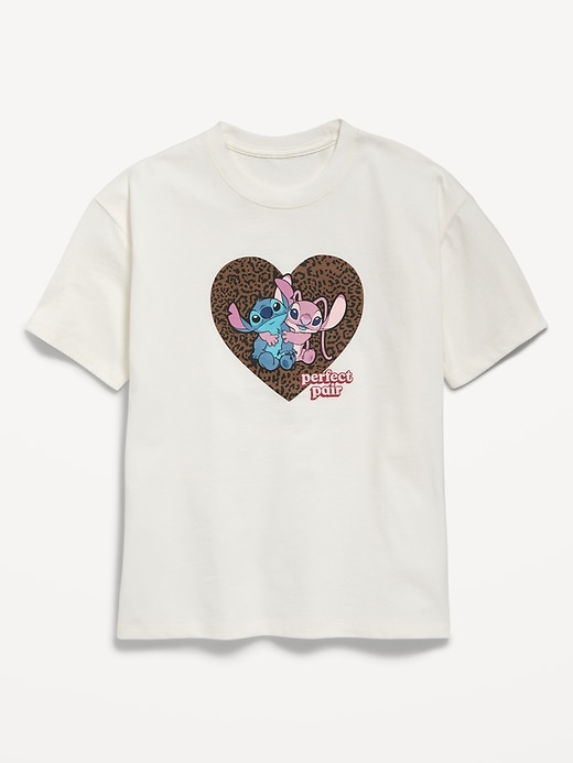 Image number 1 showing, Disney© Stitch & Angel Graphic Tunic T-Shirt for Girls
