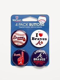 Image number 1 showing, WinCraft® Atlanta Braves 4-Pack Buttons