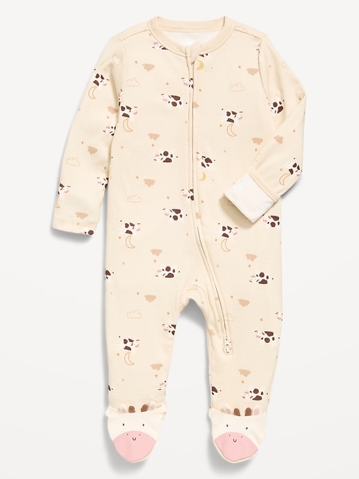 Image number 1 showing, 2-Way-Zip Sleep & Play Footed One-Piece for Baby