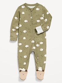 Image number 1 showing, 2-Way-Zip Sleep & Play Footed One-Piece for Baby